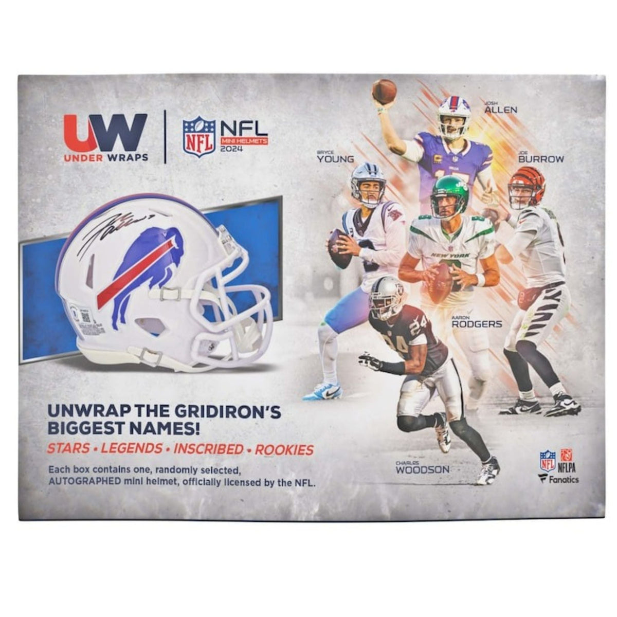 2024 Fanatics Under Wraps Autographed NFL Mini Helmets Hobby Box