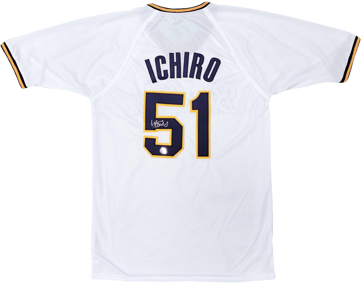 Orix Blue Wave Ichiro Suzuki Autographed White Jersey IS Holo Stock #202071
