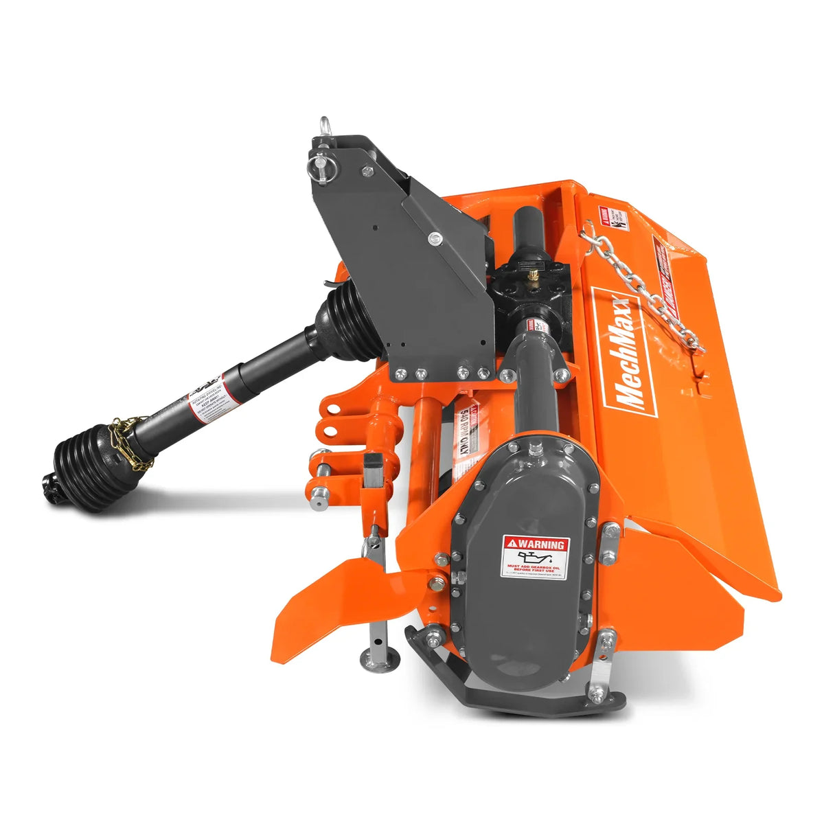 45 in Rotary Tiller, 3 Point Hitch Cat.1, Chain Drive, PTO Shaft Included with Shear Bolt, 15-35 HP, LRT45