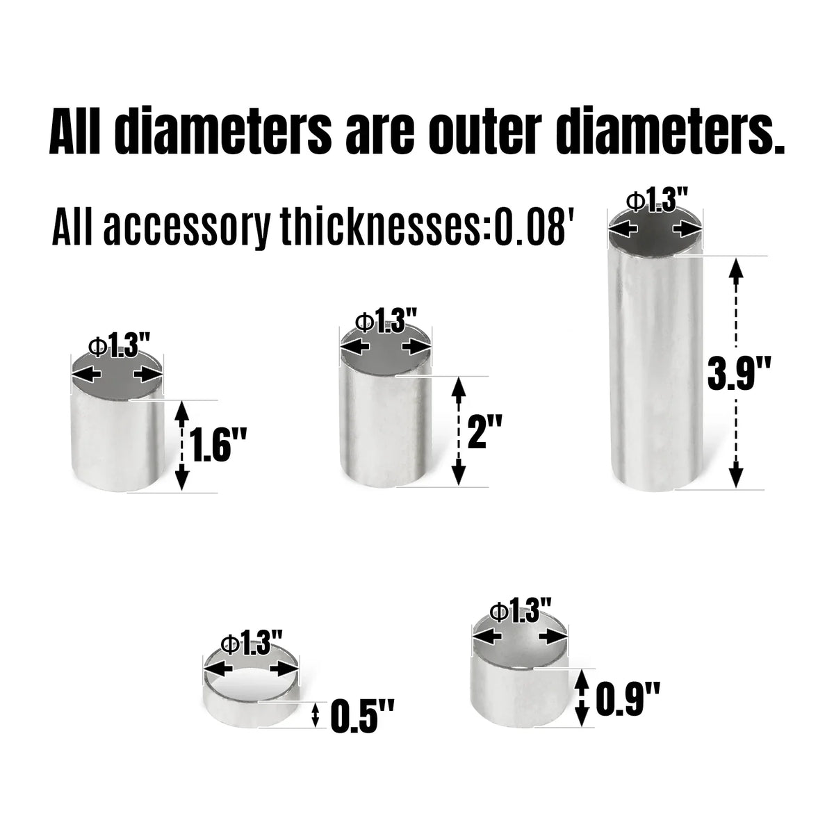 Bushings for Landscape Rake Wheel (for SKU: 201026, 201027)
