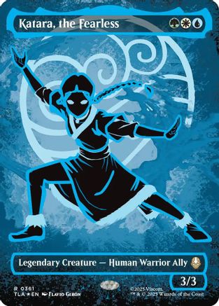 Katara, the Fearless (Borderless) (Neon Ink Foil) (TLA-361) - Avatar: The Last Airbender Foil