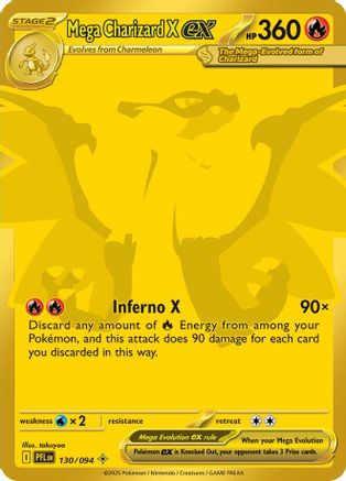 Mega Charizard X ex - 130/094 130 - ME02 Phantasmal Flames Holofoil