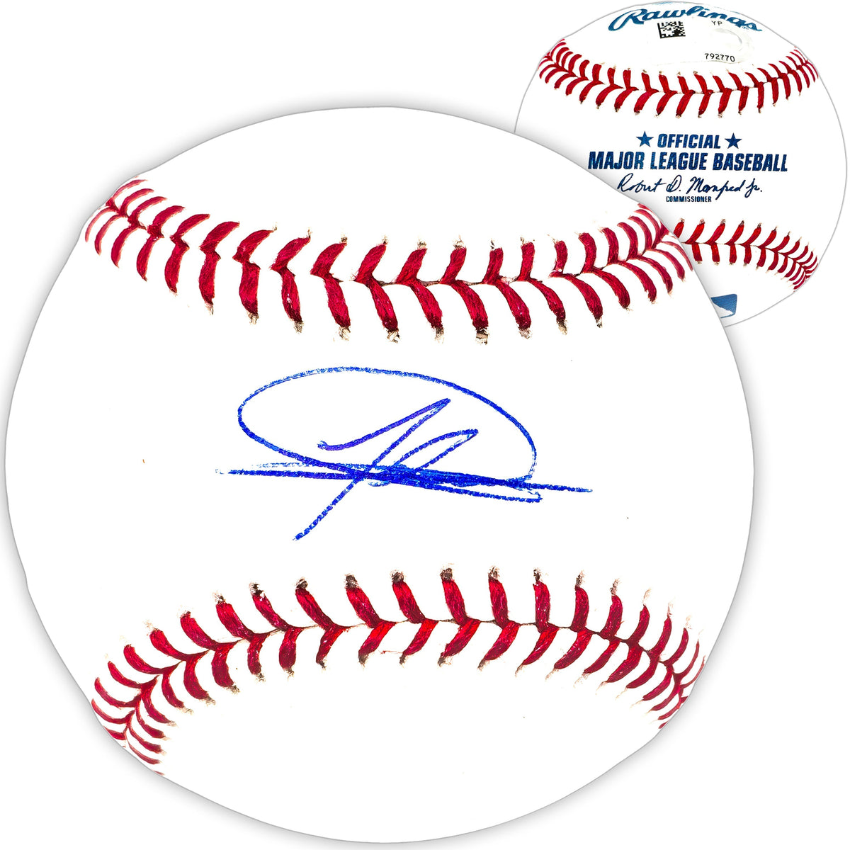 Jasson Dominguez Autographed Official MLB Baseball New York Yankees Fanatics and MLB Holo