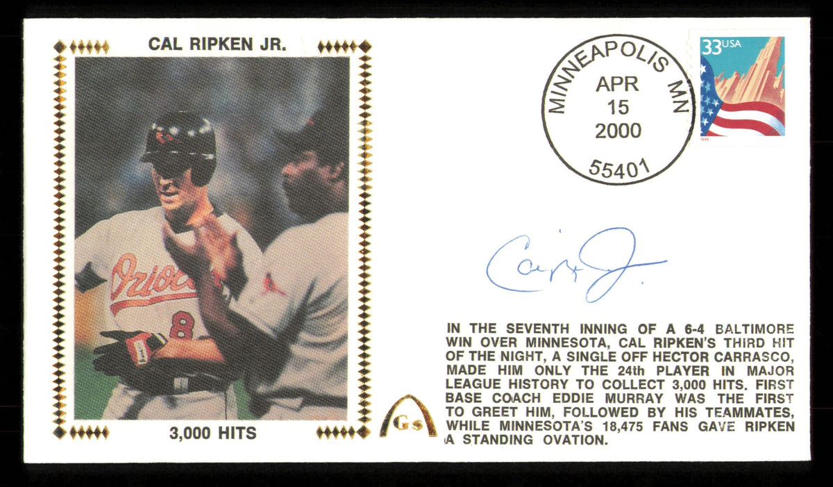 Cal Ripken Jr. Autographed 2000 First Day Cover Baltimore Orioles