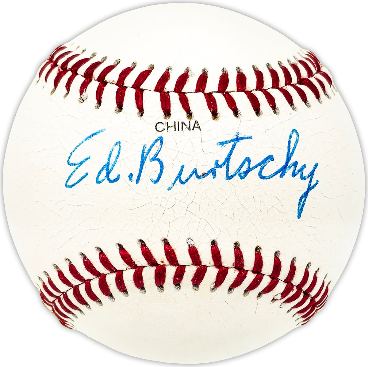 Ed Moe Burtschy Autographed Official League Baseball Philadelphia A's Beckett BAS QR #BM25050