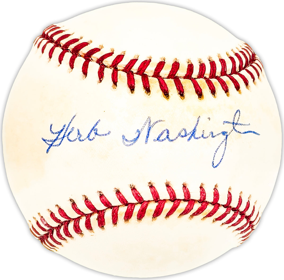 Herb Washington Autographed Official AL Baseball Oakland A's Beckett BAS QR #BM25475