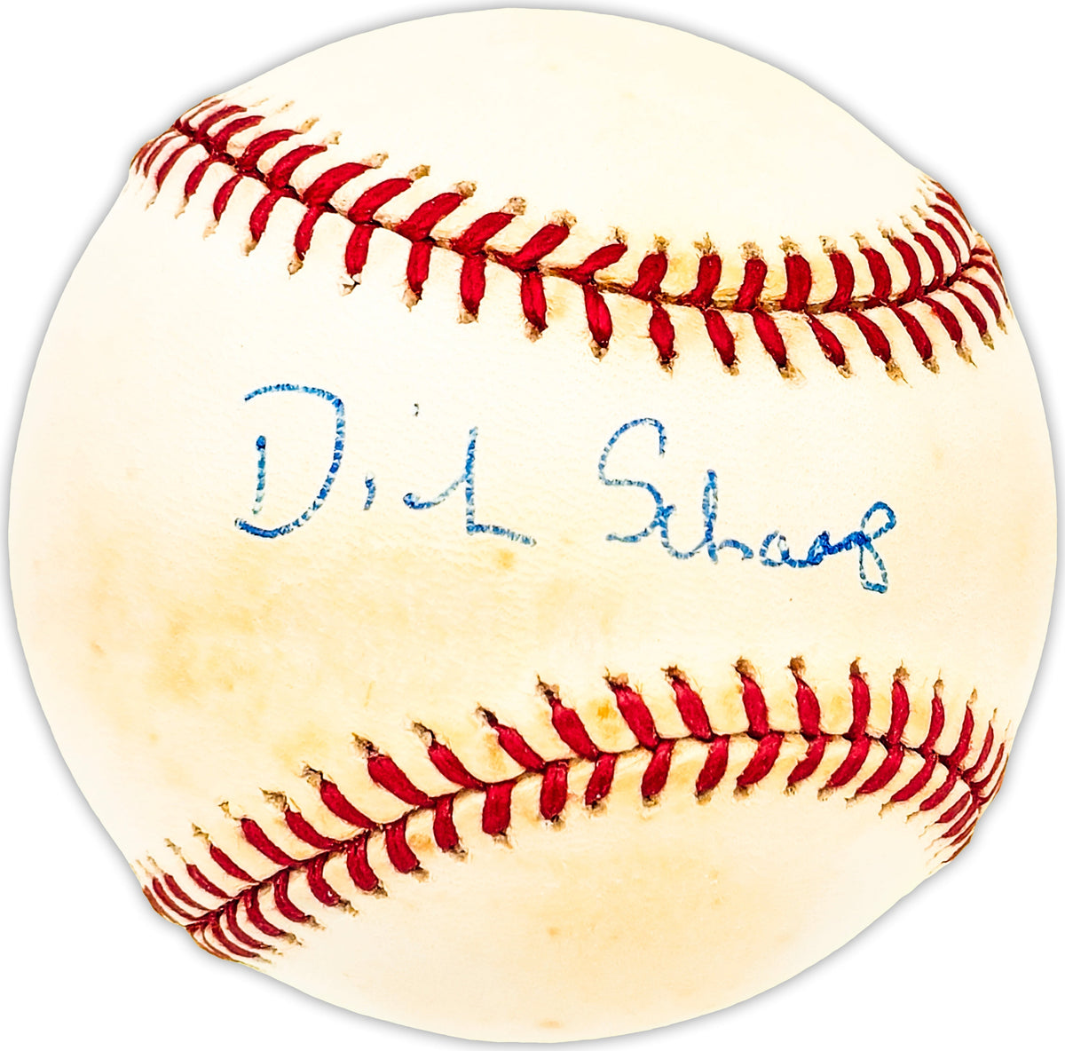 Dick Schaap Autographed Official NL Baseball Sportswriter Broadcaster Beckett BAS QR #BM25533