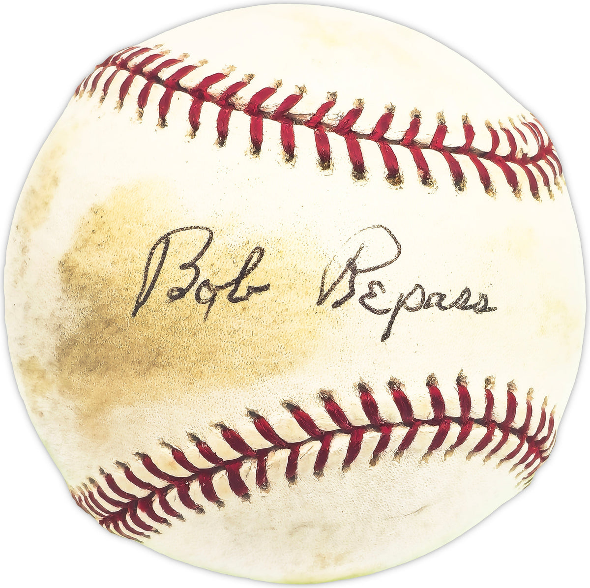 Bob Repass Autographed Official MLB Baseball St. Louis Cardinals Beckett BAS QR #BM25906