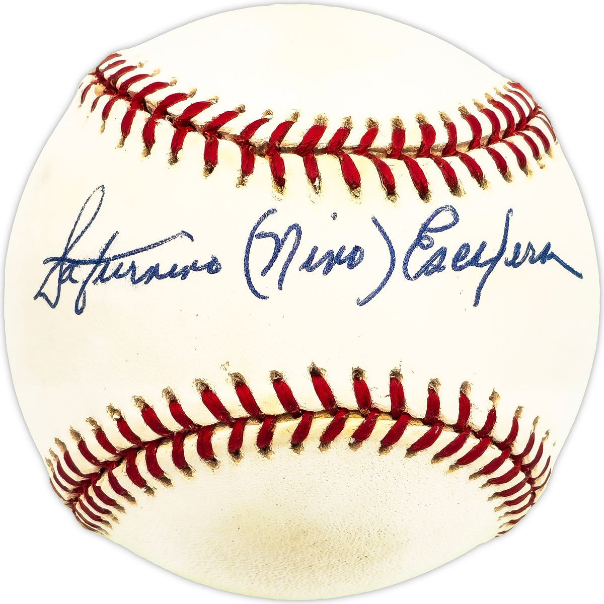 Saturnino Nino Escalera Autographed Official NL Baseball Cincinnati Reds Beckett BAS QR #BM17826