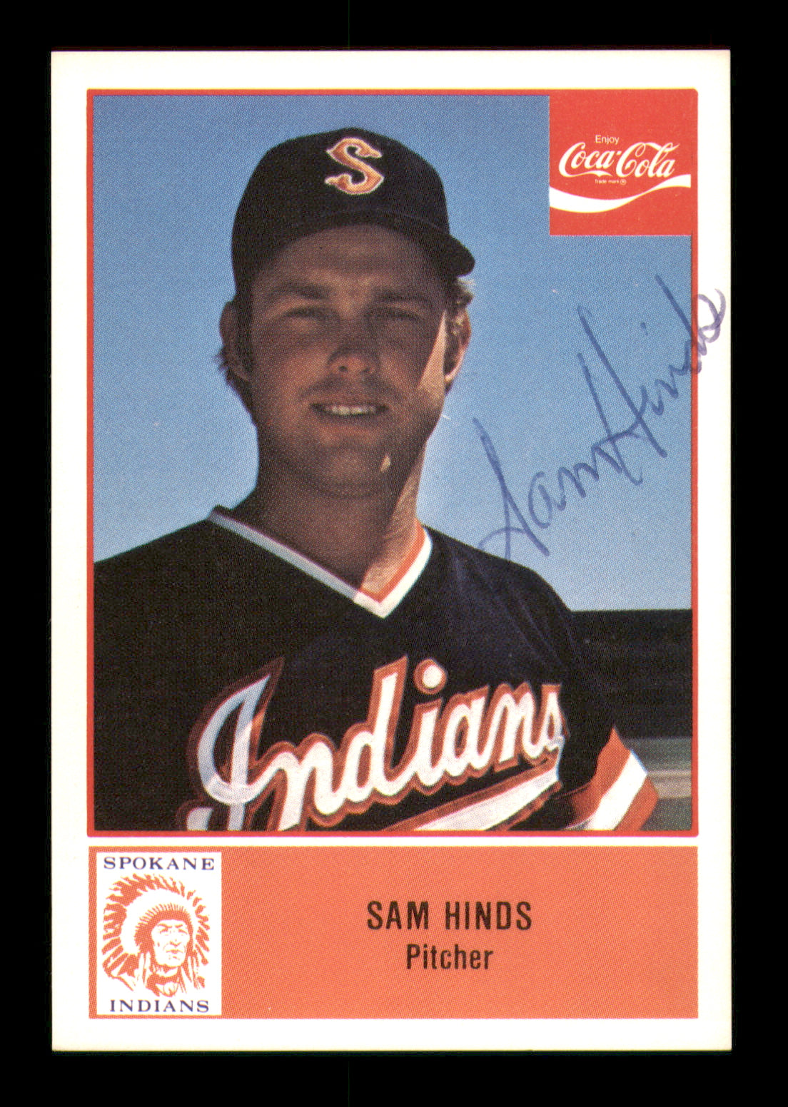 Sam Hinds Autographed 1977 Cramer Rookie Card #78 Spokane Indians