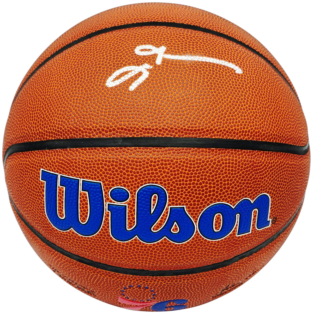 Allen Iverson Autographed Philadelphia 76ers Logo Basketball Beckett BAS Witness