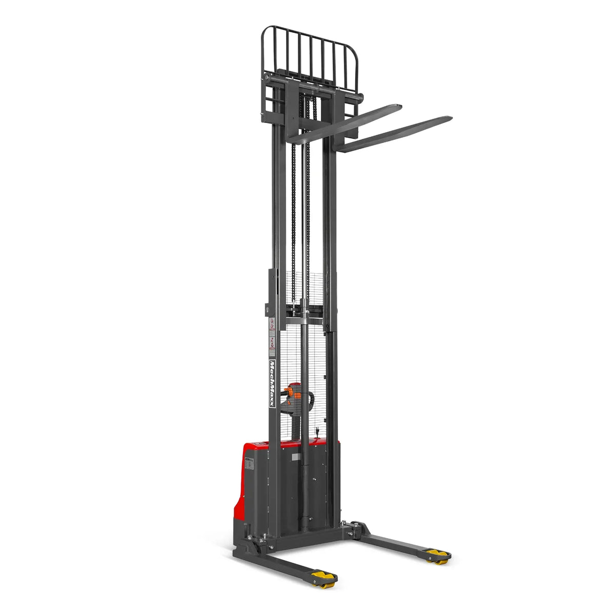 2640lbs Lithium-ion Electric Straddle Stacker, 118" Lift, Adjustable Legs & Forks, F26-118S