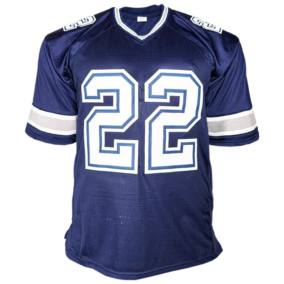 Emmitt Smith Signed Dallas Navy Football Jersey (JSA)