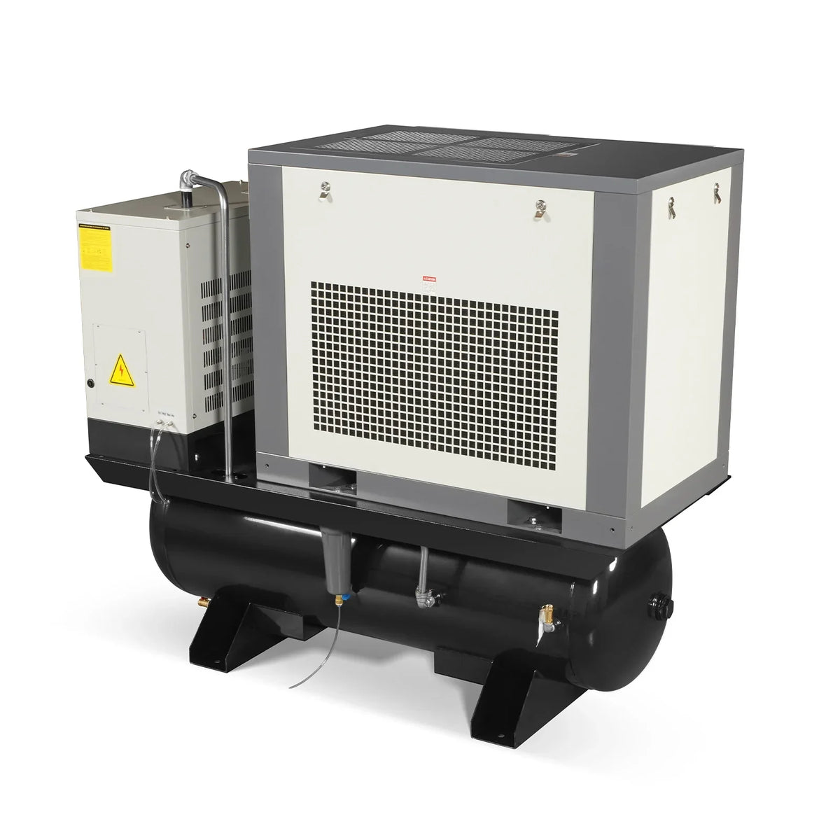 15HP Combined Rotary Screw Air Compressor with Dryer & 105-Gal ASME Tank | 45 CFM, 116 PSI, 460V 3-Phase - Industrial Grade