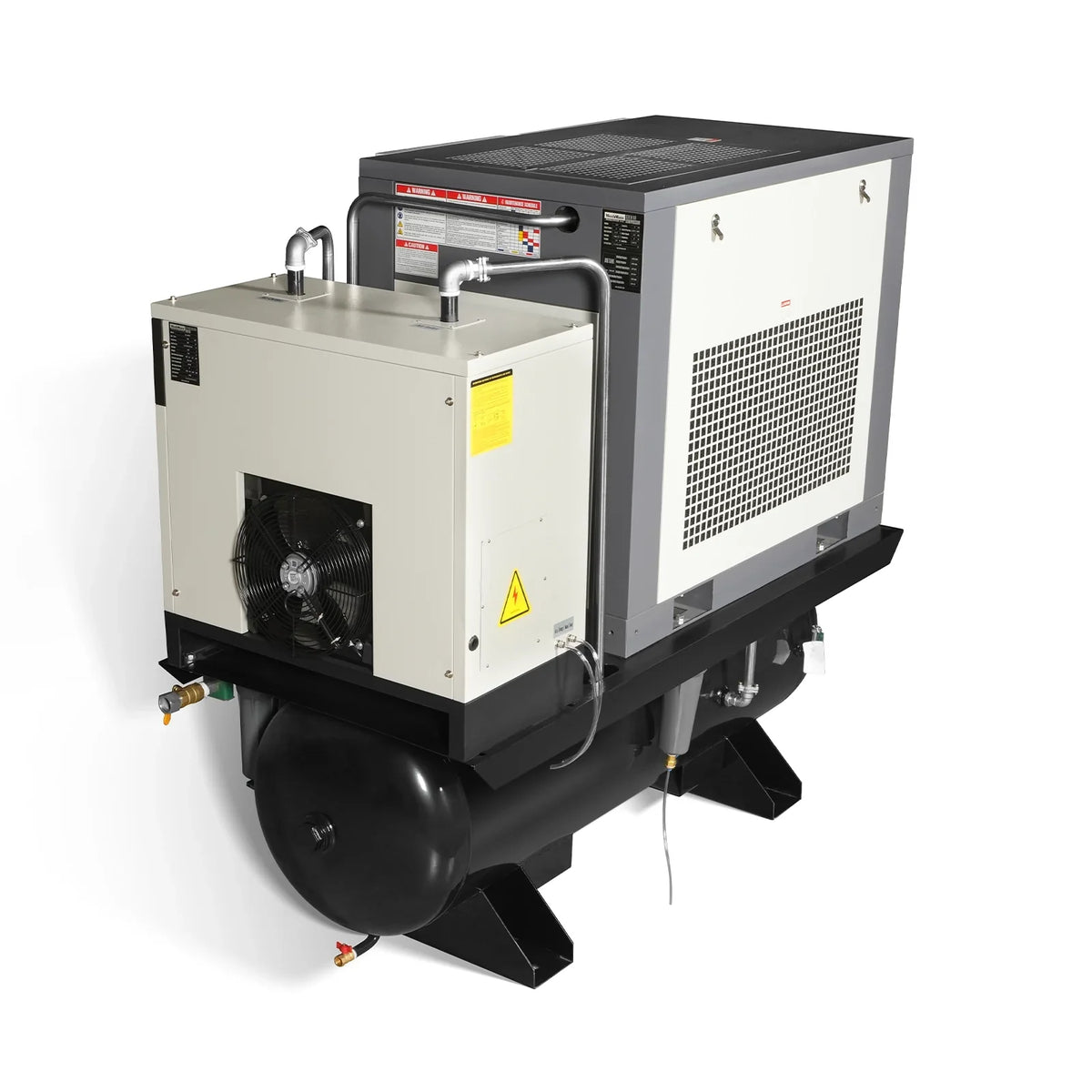 20HP Combined Rotary Screw Air Compressor with Dryer & 105-Gal ASME Tank | 78 CFM, 116 PSI, 460V 3-Phase - Industrial Grade