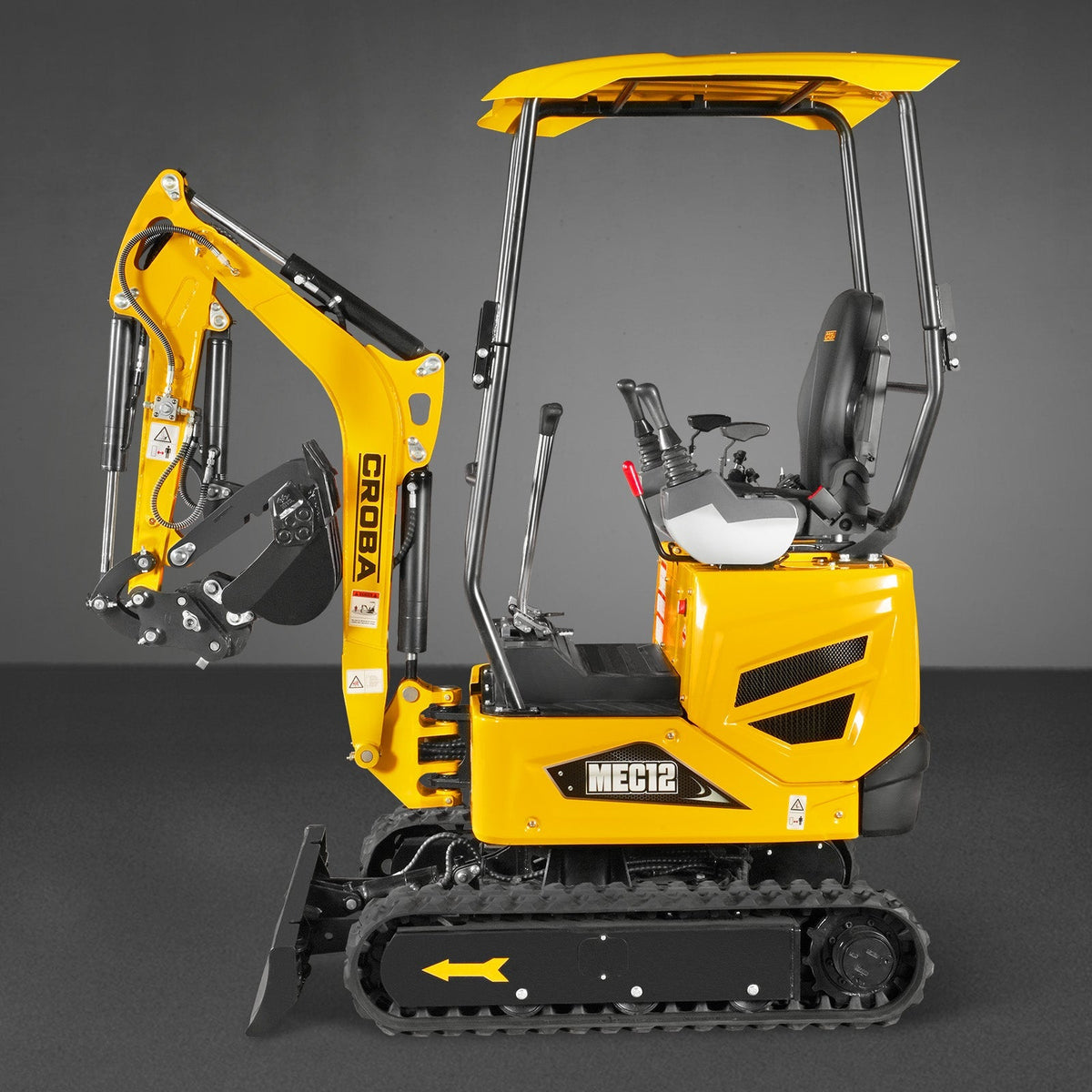 Mini Compact Excavator Kubota D722 Engine, 65.7" Max. Digging Depth, 1.2 Ton, 2700 LBS Operating Weight, MEC12