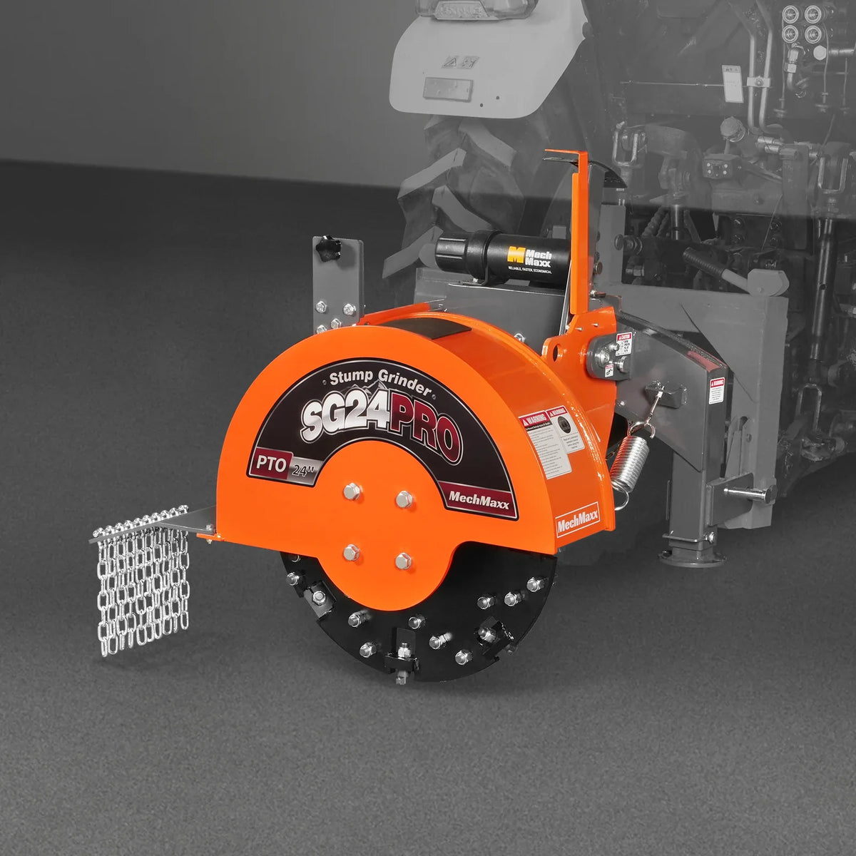 3-Point PTO Stump Grinder with 34 Carbide Teeth (PTO Shaft Included with Slip Clutch), for 15-45HP Tractor, SG24PRO
