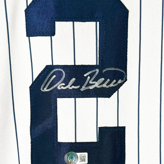 Dale Berra Signed New York Pinstripe Baseball Jersey (Beckett)
