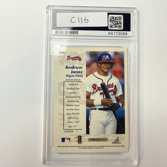 Andruw Jones Signed 1997 Score Goin Yard #500 PSA Auto Authentic