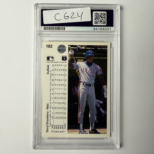 Darryl Strawberry Signed 1990 Upper Deck #182 PSA Auto Authentic