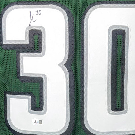 Jihaad Campbell Signed Philadelphia Green Football Jersey (Beckett)