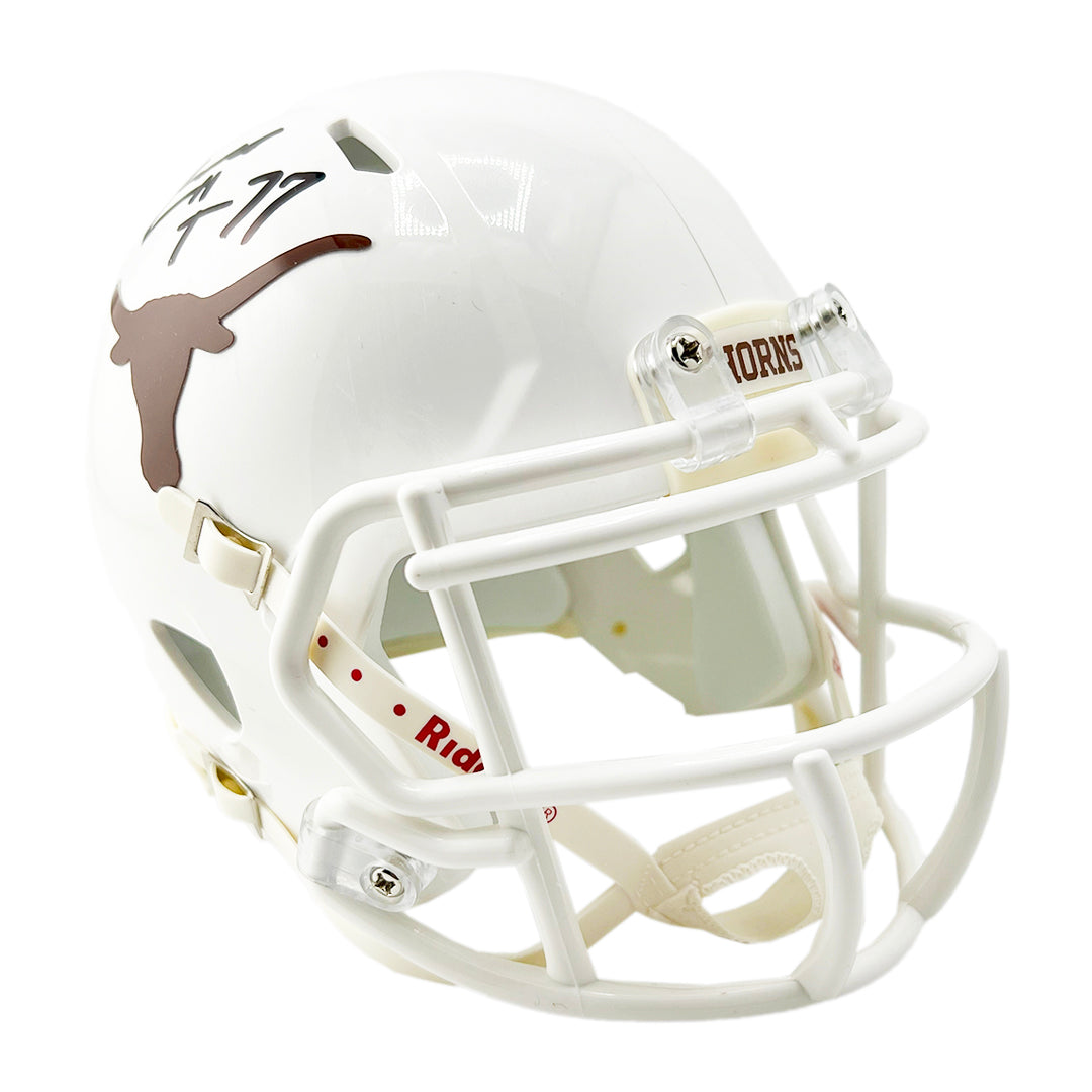 Earl Campbell Signed HT 77 Inscription Texas Longhorns Speed Mini Football Helmet (JSA)