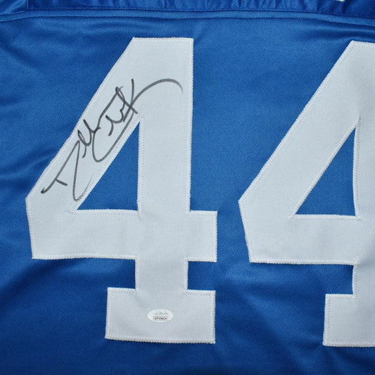 Dallas Clark Signed Indianapolis Pro Blue Football Jersey (Beckett)