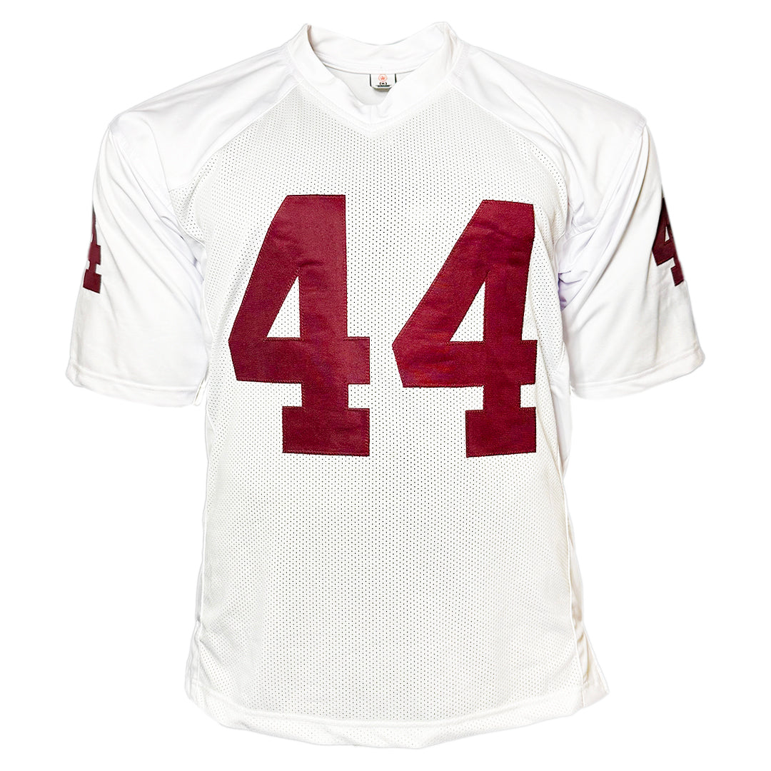John David Crow Signed 57 Heisman Inscription Texas A&M College White Football Jersey (JSA)