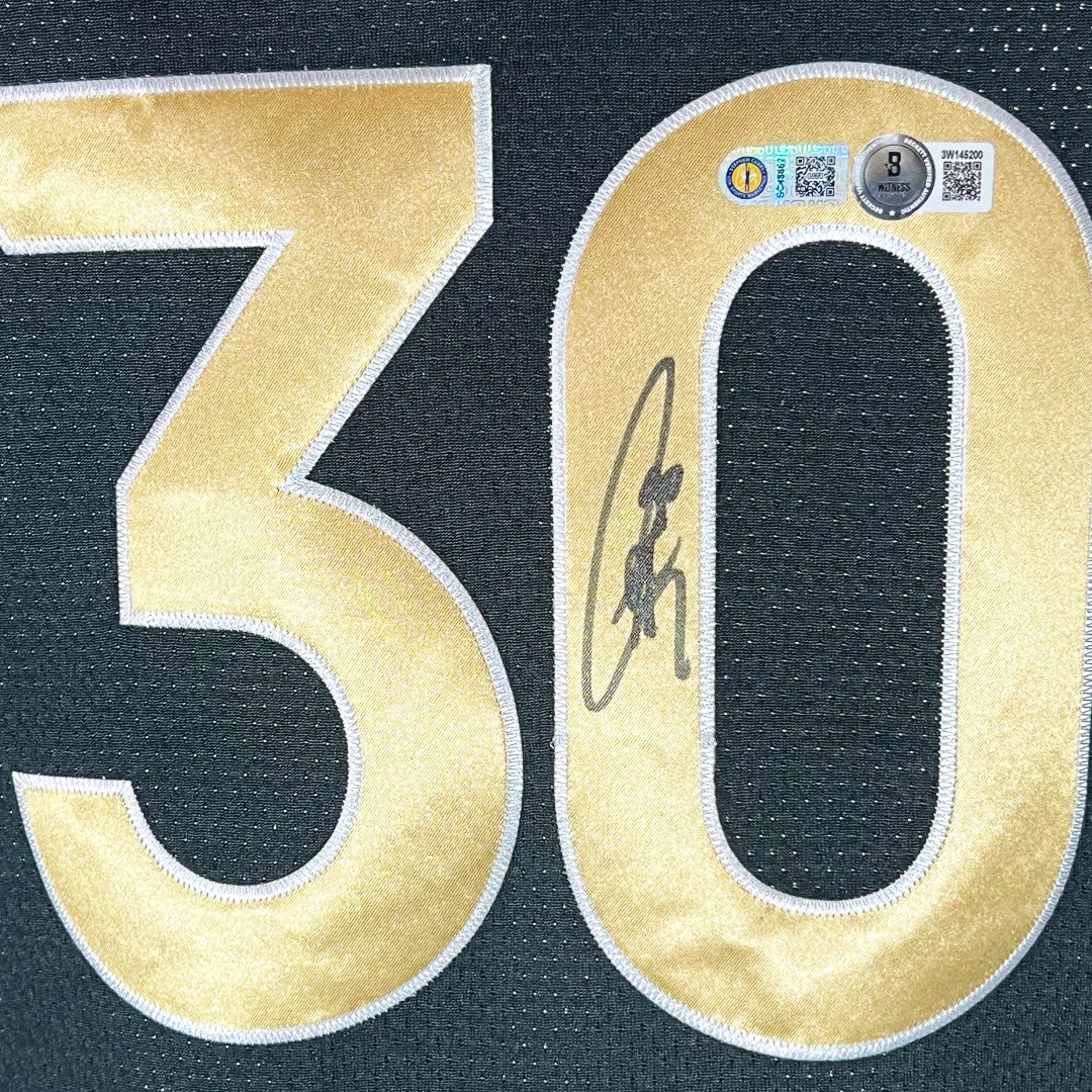 Steph Curry Signed Authentic Golden State Warriors Black Nike Select Series - Large Basketball Jersey (Beckett)