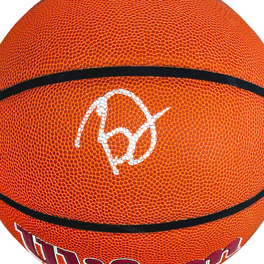 Brad Daugherty Signed Cleveland Cavaliers Wilson NBA Team Logo Basketball (JSA)
