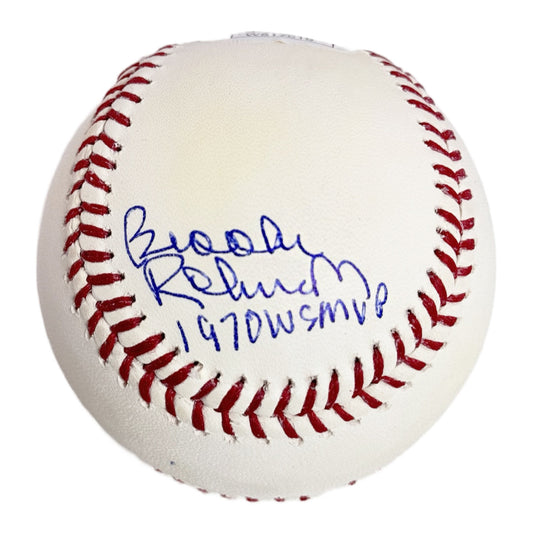 Rick Dempsey and Brooks Robinson Signed with MVP Inscriptions Rawlings Official Major League Baseball (JSA)