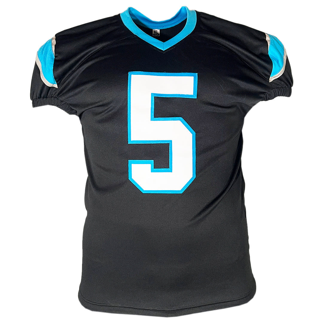 Rico Dowdle Signed Carolina Black Game Style Football Jersey (JSA)