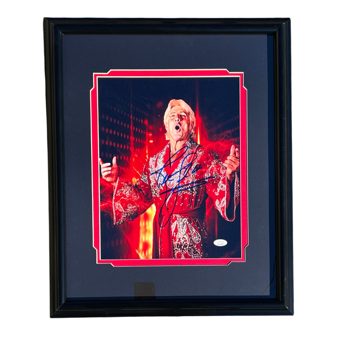Ric Flair Signed Pose 2 Wrestling Framed 11x14 Photo (JSA)