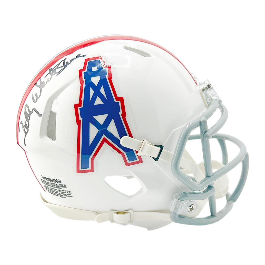Billy "White Shoes" Johnson Signed Houston Oilers Throwback 75-80 Speed Mini Football Helmet (JSA)