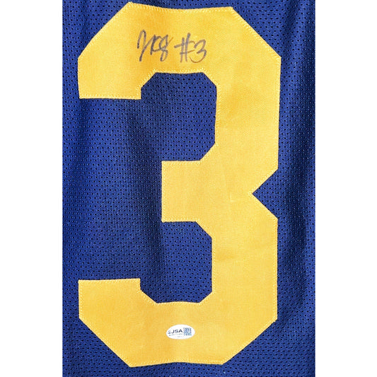 Jaron-Keawe Sagapolutele Signed California College Navy Football Jersey (JSA)