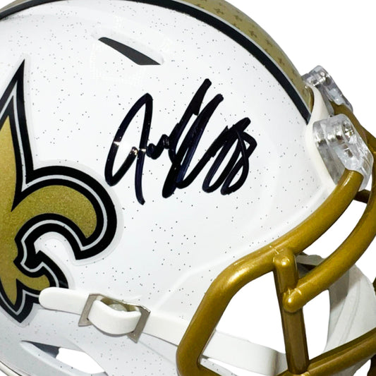 Jeremy Shockey Signed New Orleans Saints Alt 2025 Speed Mini Football Helmet (Beckett)