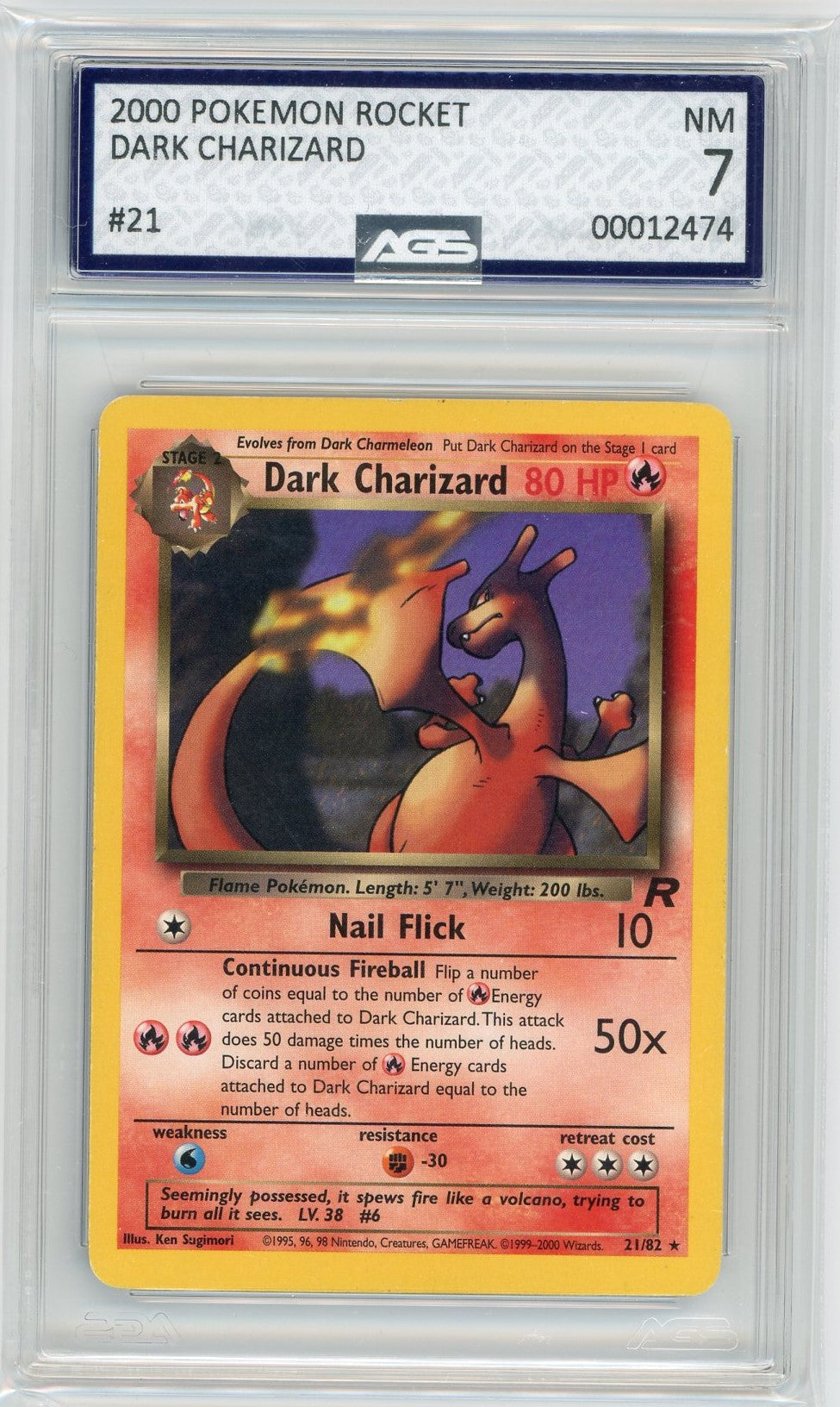 AGS (NM 7) Dark Charizard #21 - Team Rocket (#00012474)