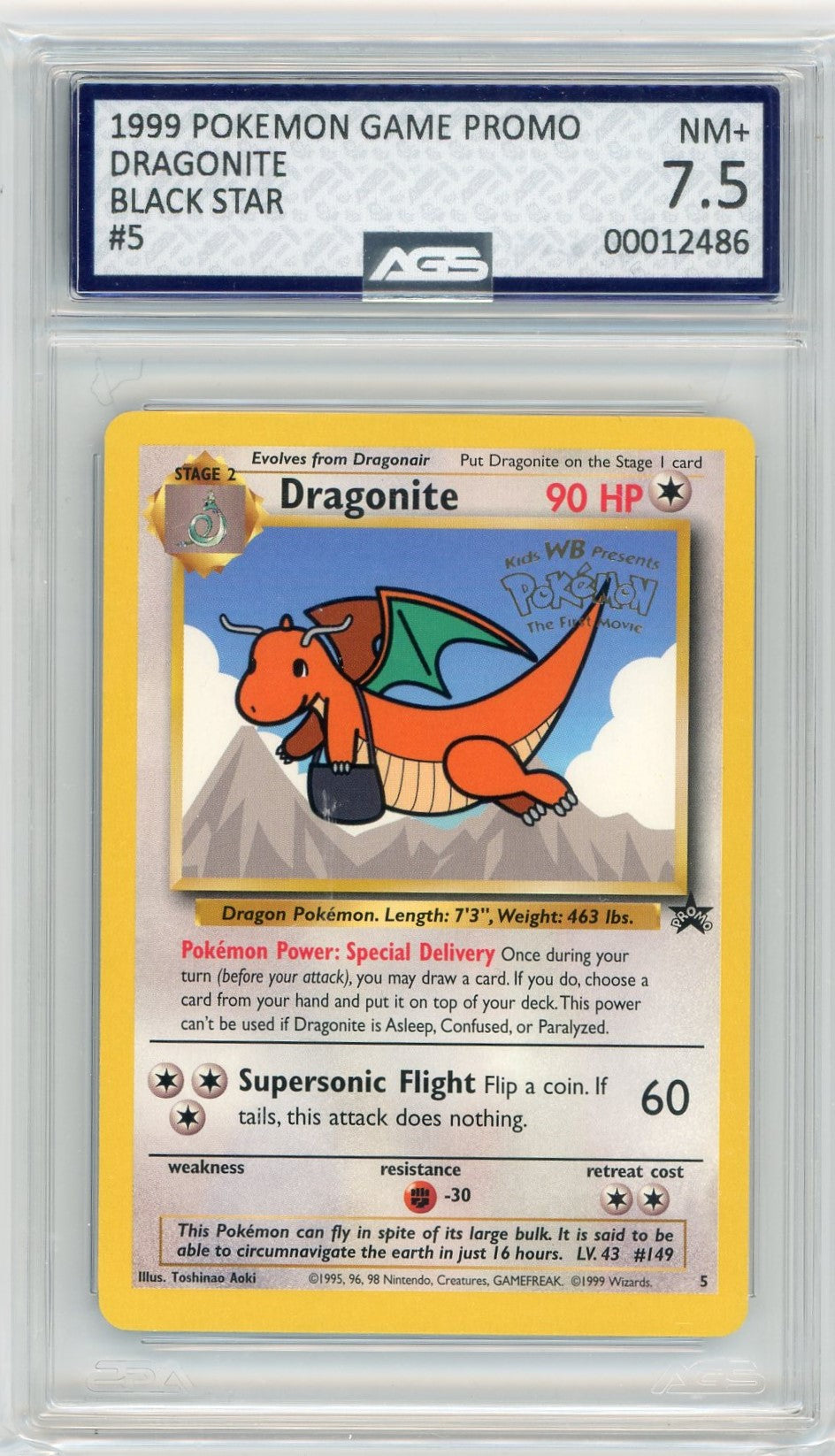 AGS (NM+ 7.5) Dragonite #5 - Wizards of the Coast Promos (#00012486)