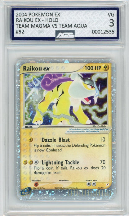 AGS (VG 3) Raikou EX #92 - EX Team Magma vs Team Aqua (#00012535)
