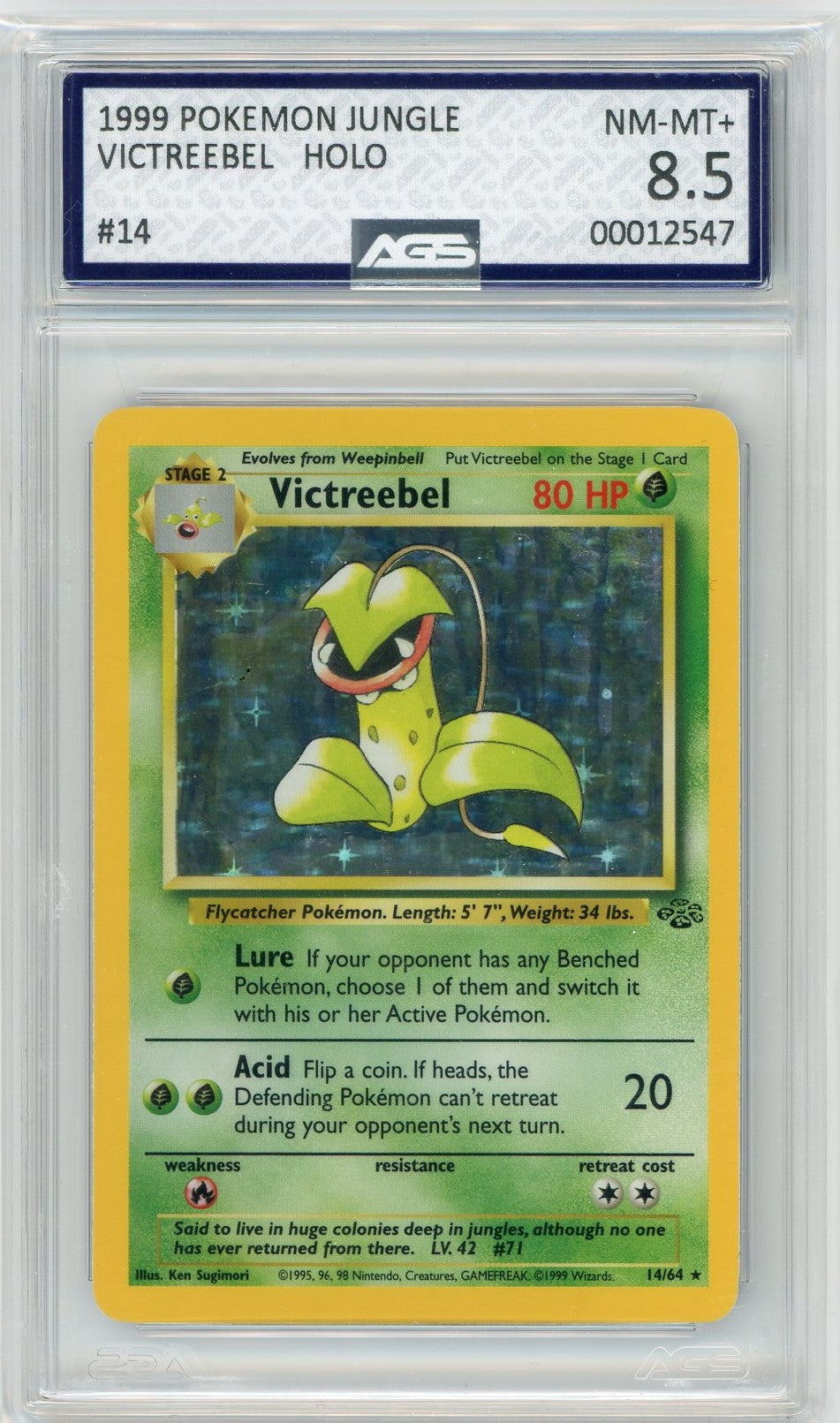 AGS (NM-MT+ 8.5) Victreebel #14 - Jungle (#00012547)