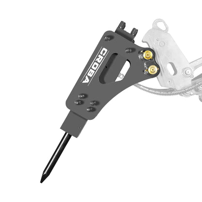 Hydraulic Breaker Hammer for Mini Compact Excavator MEC17, MEC17PRO, 360 J Impact Energy, 700-1200 Bpm (SKU: 150533; 150534）