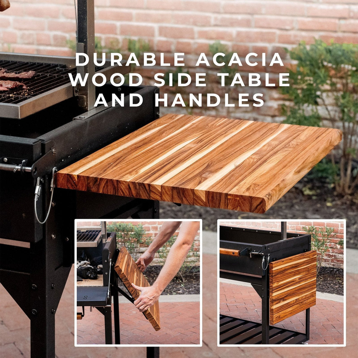 Premium Argentine/Santa Maria BBQ Grill with Wood Fire and Charcoal Grill