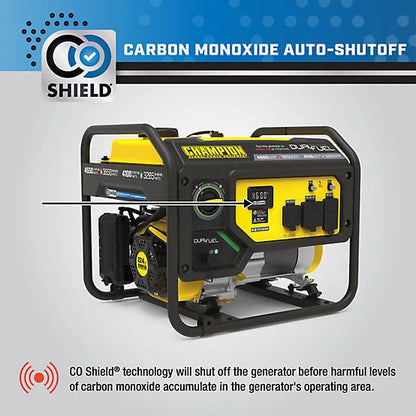 New!Champion Power Equipment 4550-Watt Dual Fuel RV Ready Portable Generator with CO Shield, 200970