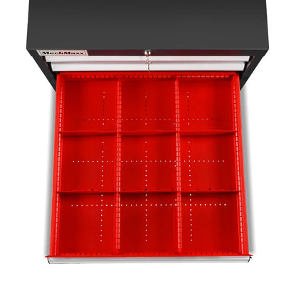 Heavy Duty Modular Drawer Cabinet - 10 Drawer,  59" H x 28.5" W x 28.5" D Tool Storage Organizer,  Steel Construction