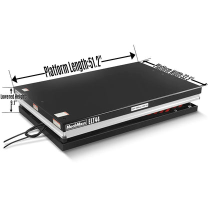 4400lbs Capacity Stationary Powered Hydraulic Lift Table,  51.2" x 33.5" Platform,  41.3" Lift Height,  UL Certified Motor,  ELT44