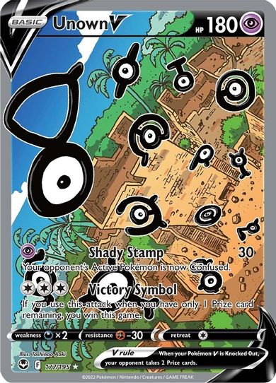 Unown V (Alternate Full Art) (177/195) [Sword & Shield Silver Tempest]