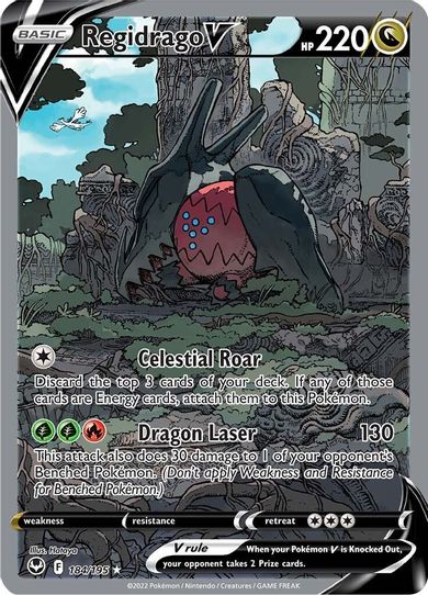 Regidrago V (Alternate Full Art) (184/195) [Sword & Shield Silver Tempest]