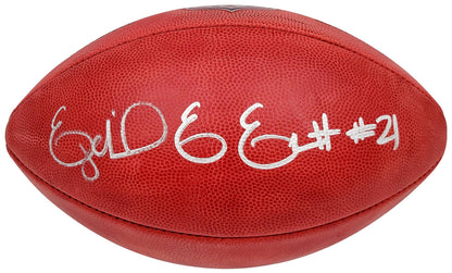 Ezekiel Elliott Autographed Official NFL Leather Football Dallas Cowboys Beckett BAS QR Stock #203012