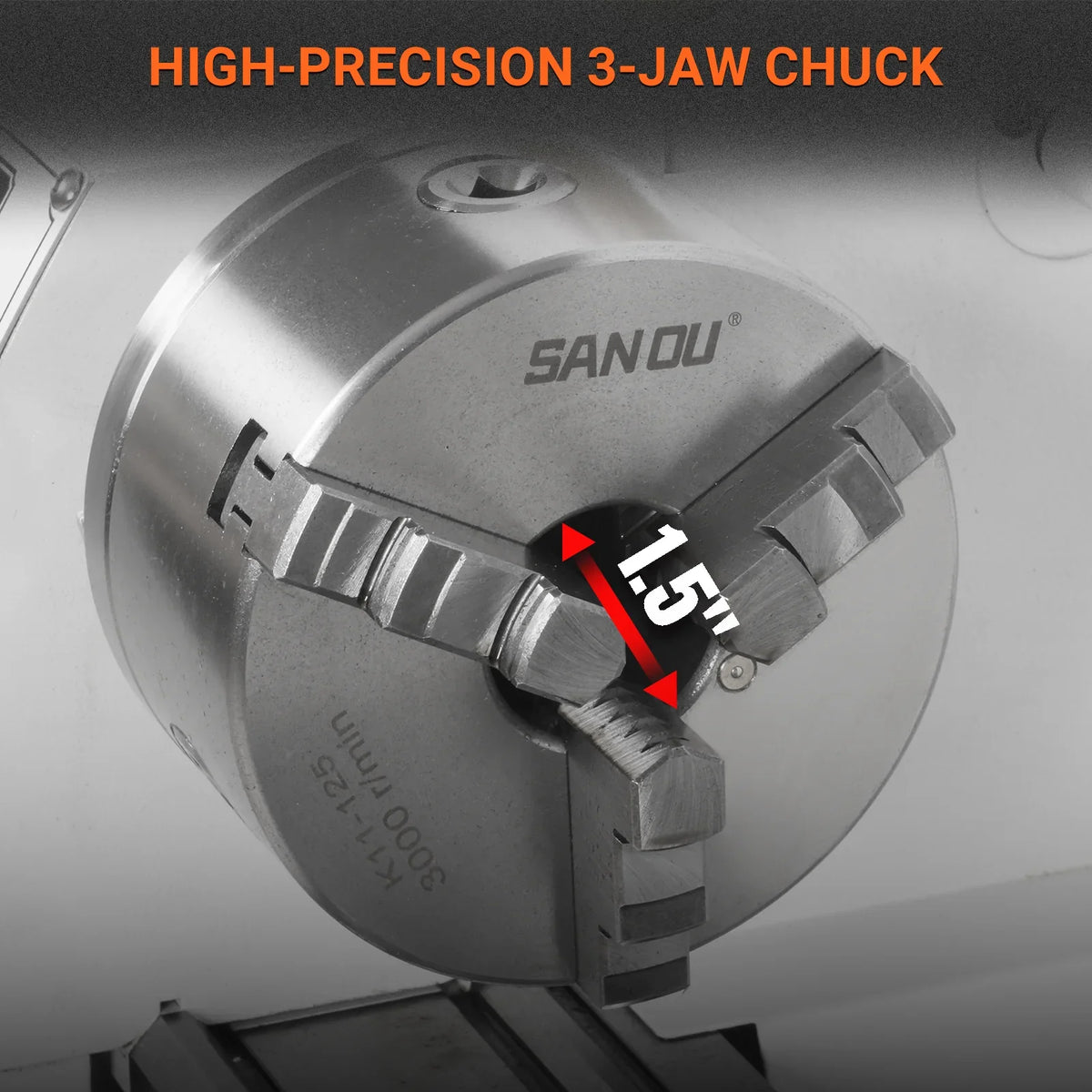 1.5‘’ Spindle Bore Metal Lathe Machine 8'' x 16'' High Precision Brushless Motor Mini 1.5HP Benchtop 0-2500 RPM Variable Speed Metal Working Machine