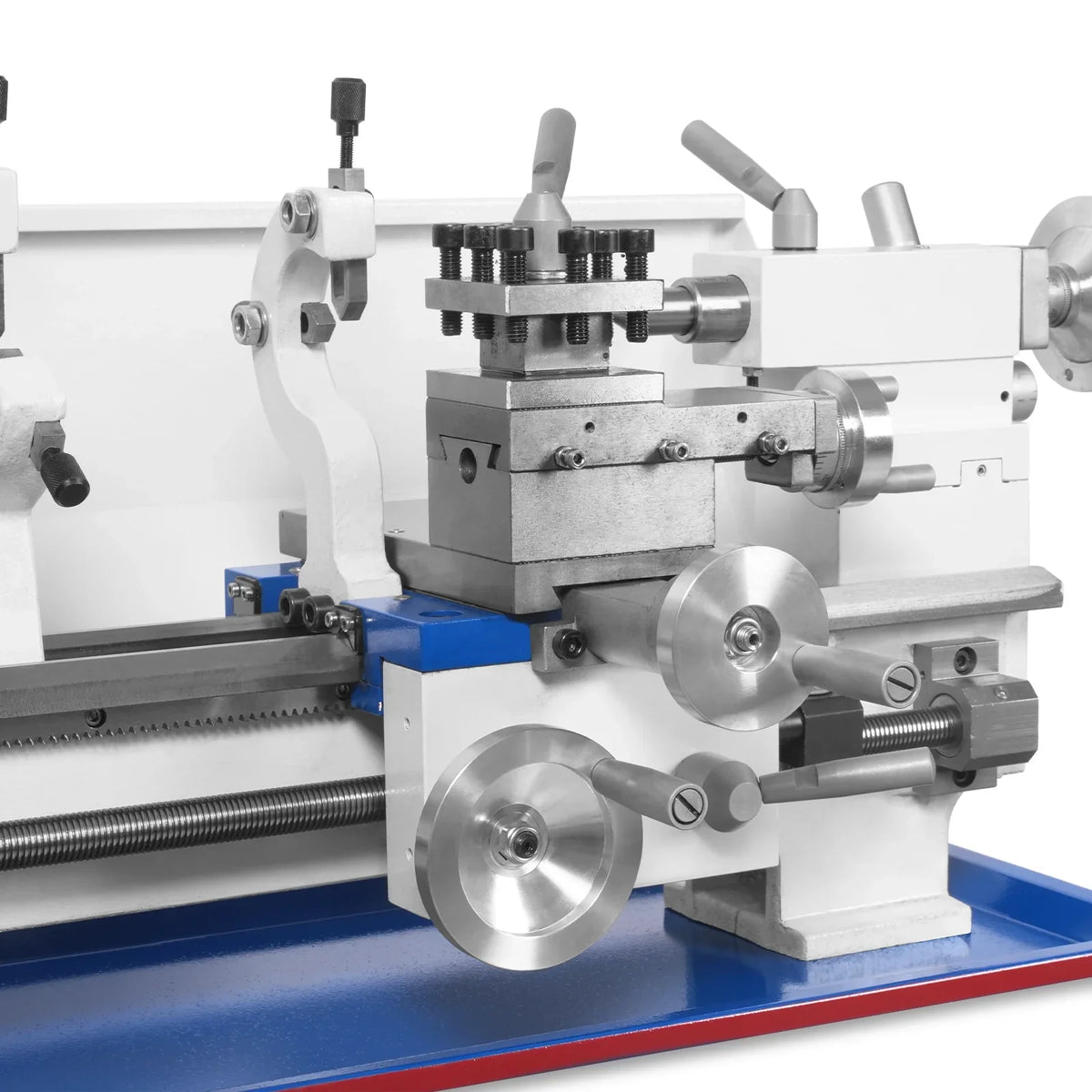 1.5‘’ Spindle Bore Metal Lathe Machine 8'' x 16'' High Precision Brushless Motor Mini 1.5HP Benchtop 0-2500 RPM Variable Speed Metal Working Machine